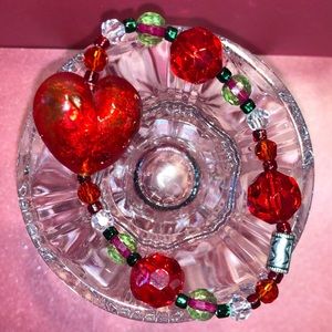 Hearts and crystals bracelet